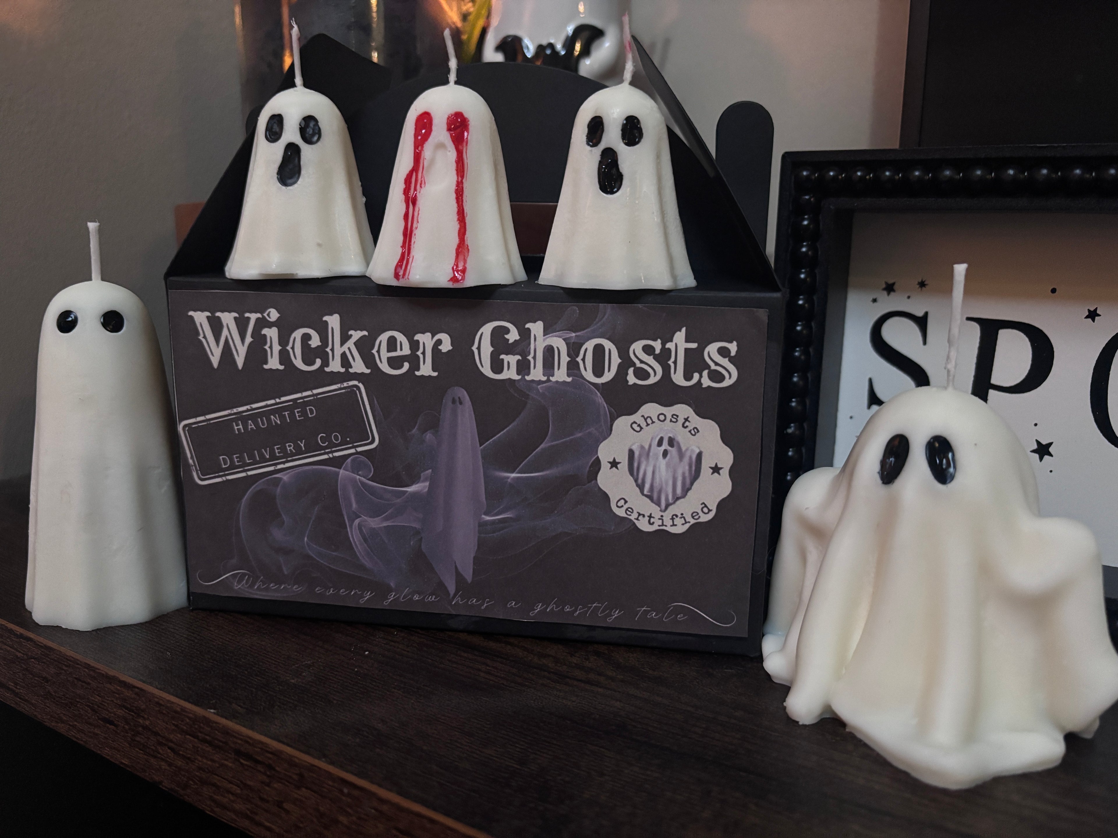 Wicker Ghost Candle Box – The Haunted Collection (Set of 5)