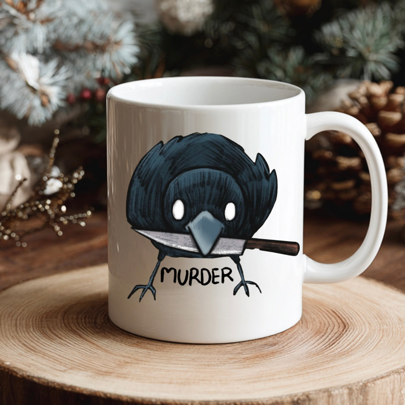 Cute Murder Crow cup