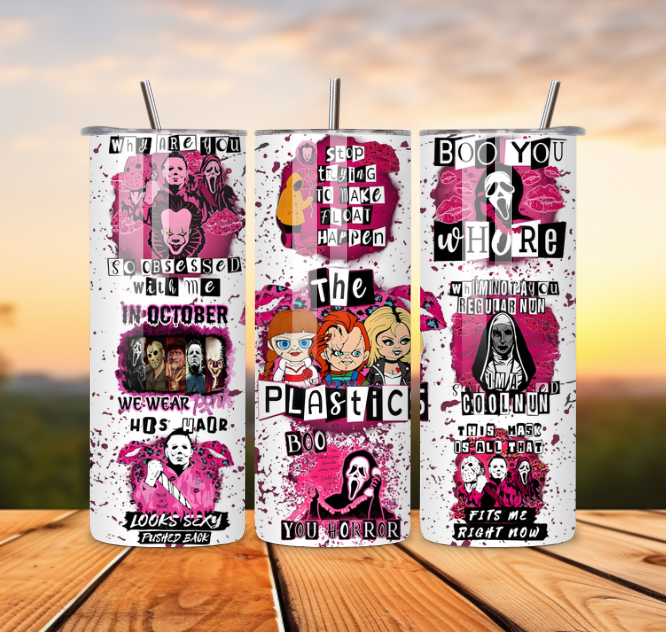 Halloween Theme Skinny Tumblers Stainless Steel