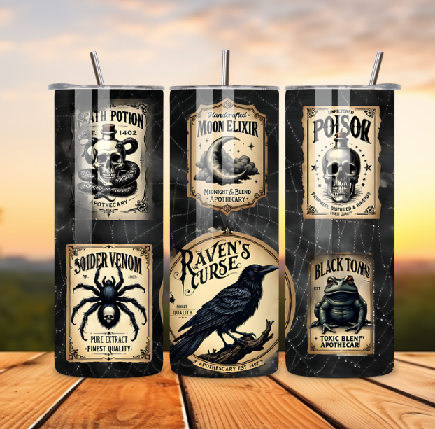 Witch Apothecary Skinny Tumbler 20oz Stainless Steel