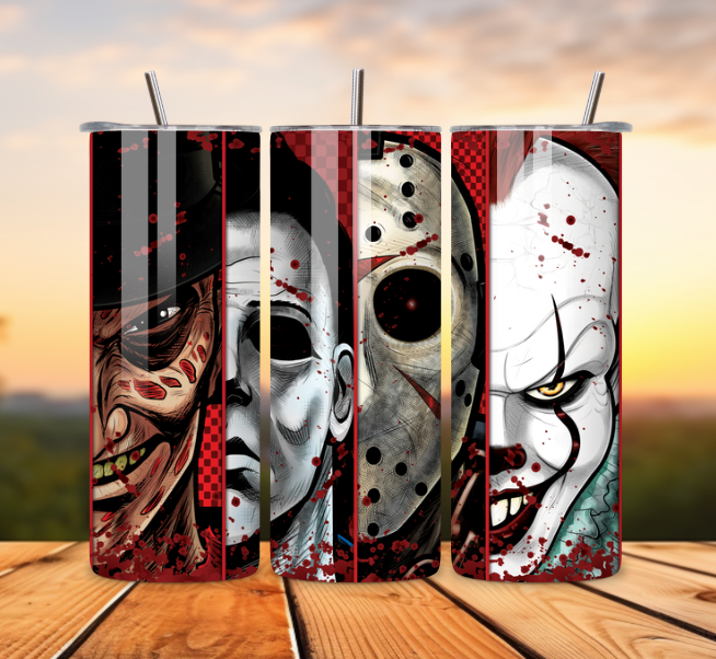 Halloween Theme Skinny Tumblers Stainless Steel