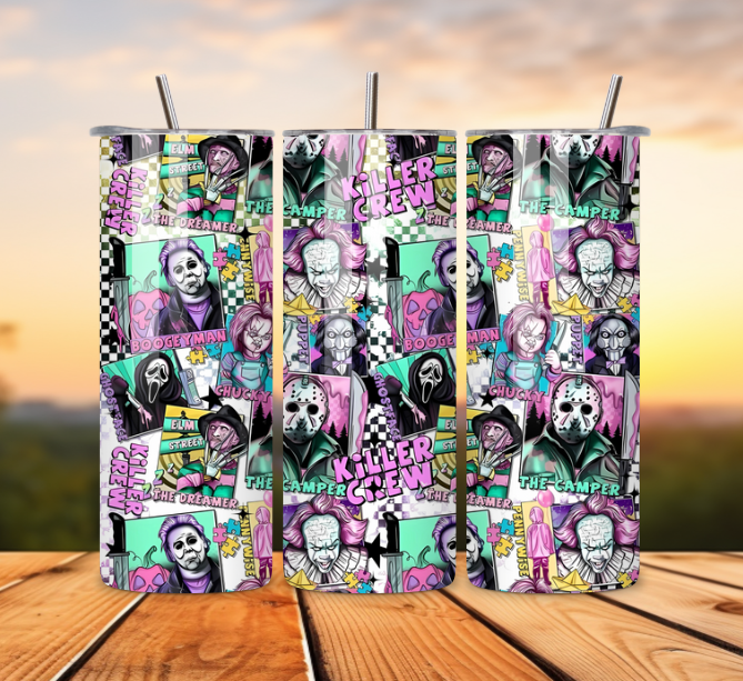 Halloween Theme Skinny Tumblers Stainless Steel