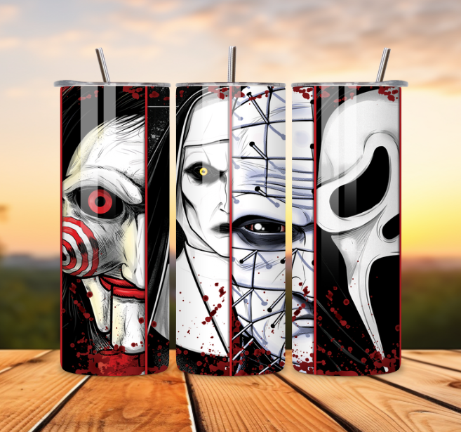 Halloween Theme Skinny Tumblers Stainless Steel